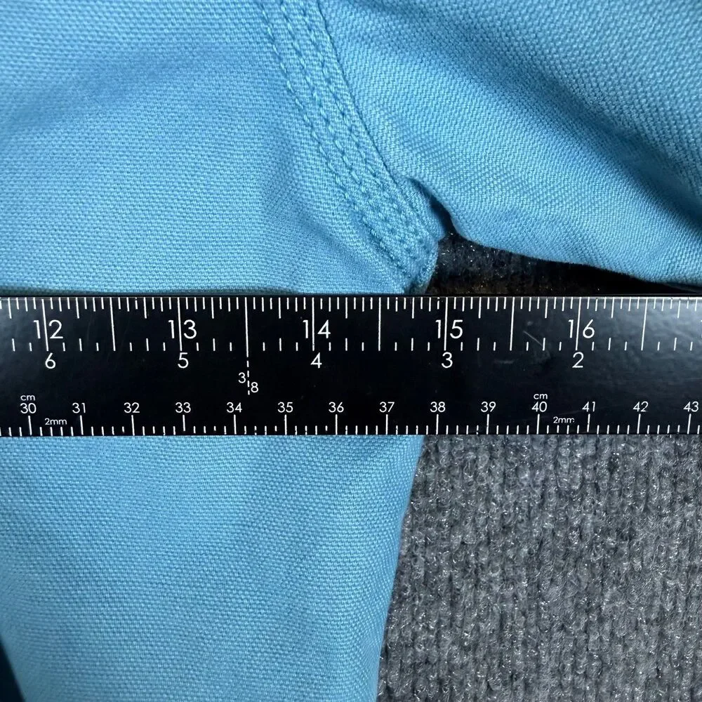 Carhartt Kids Full Zip Hooded Jacket Size XXS 4-5 Aqua Blue Sherpa Lined Teal